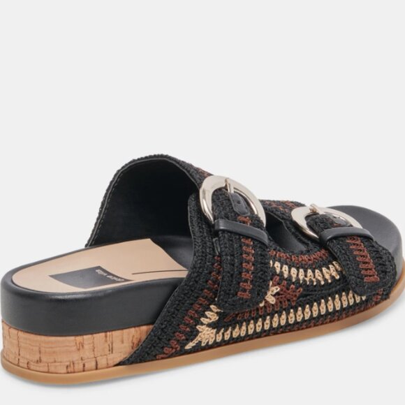 NEW DOLCE VITA Ralli Slides black multi for women 253 - Picture 1 of 12